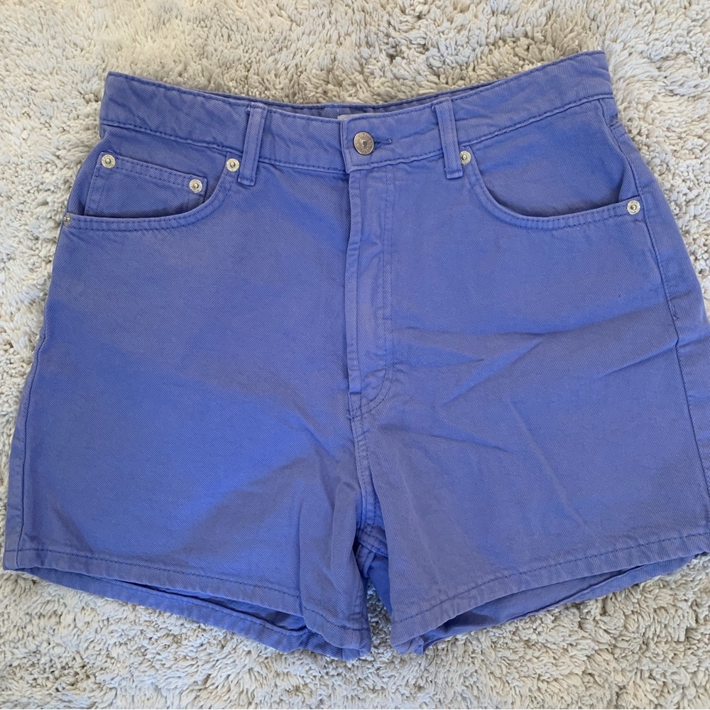 Blue/Purple High Waisted Denim Shorts